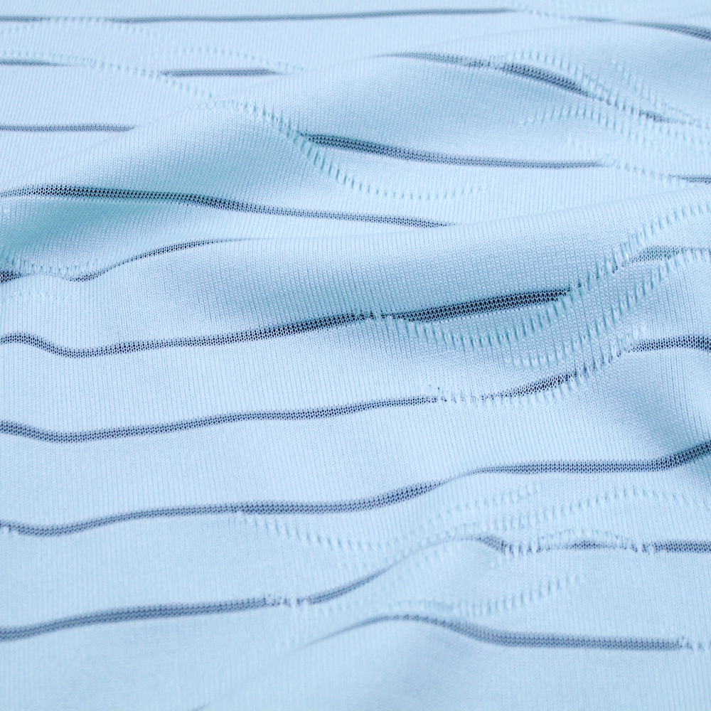 Semi Transparent Stripe Stretch Jacquard Fabric | EYSAN FABRIC